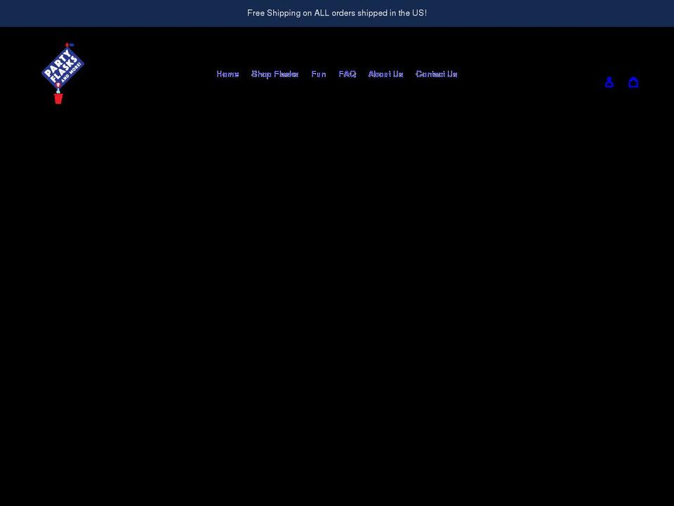 partyflasks.com shopify website screenshot