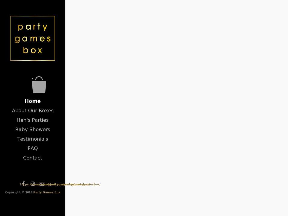 partygamesbox.com — Shopify storefront screenshot