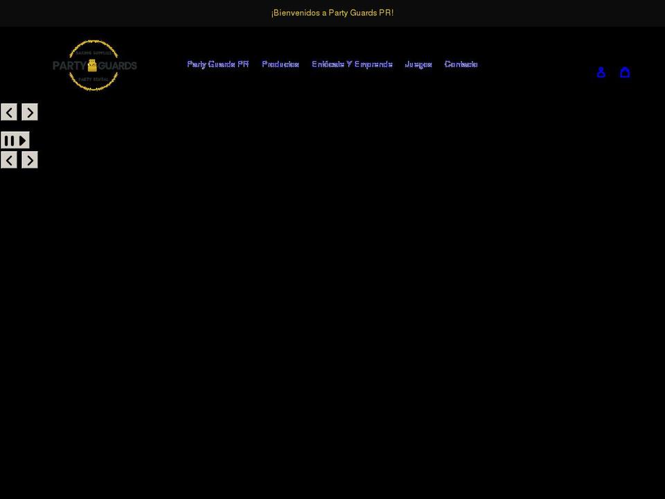 partyguardspr.com shopify website screenshot