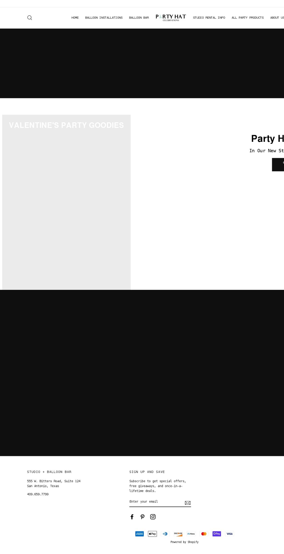 partyhatpaperco.com shopify website screenshot