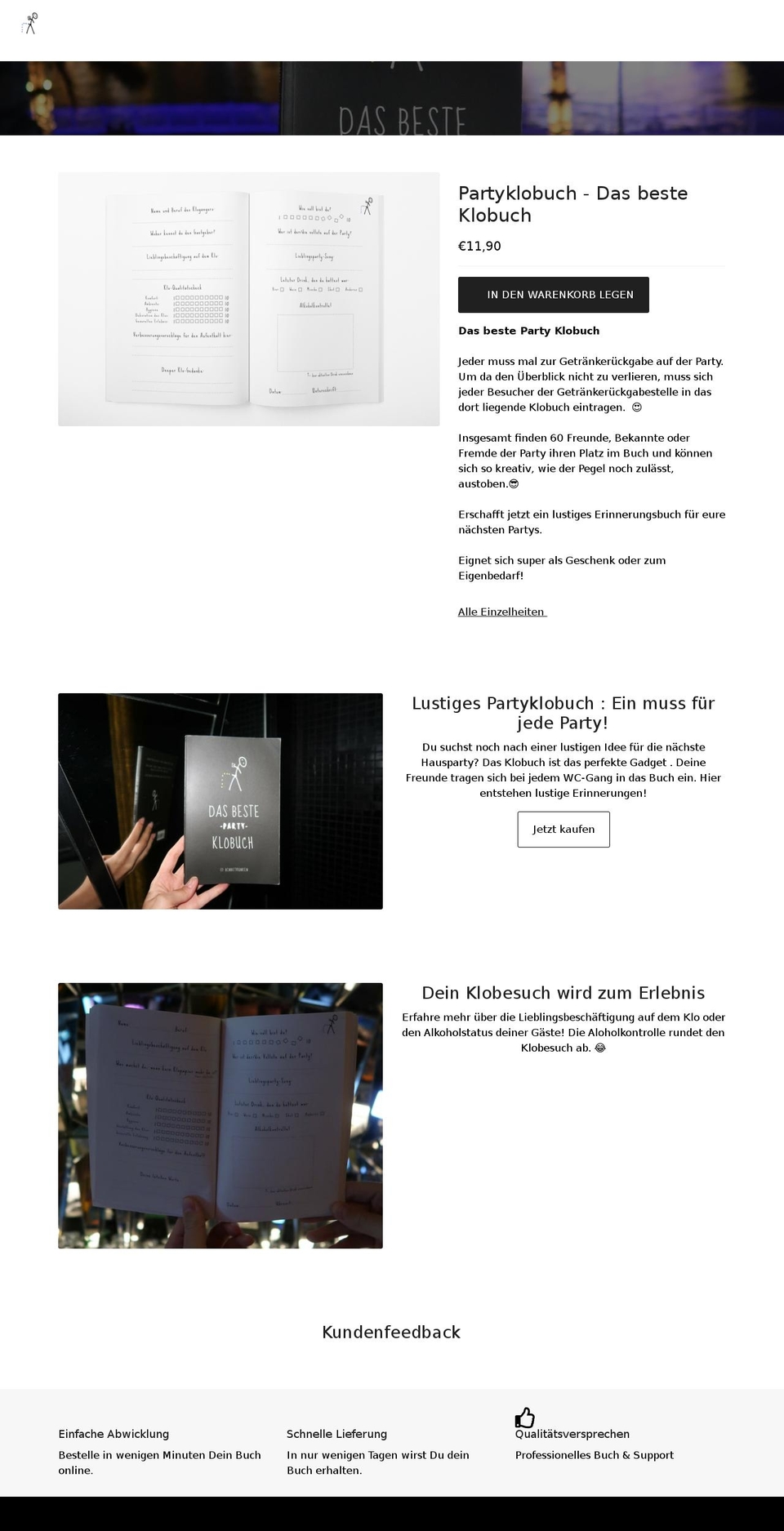 partyklobuch.de shopify website screenshot