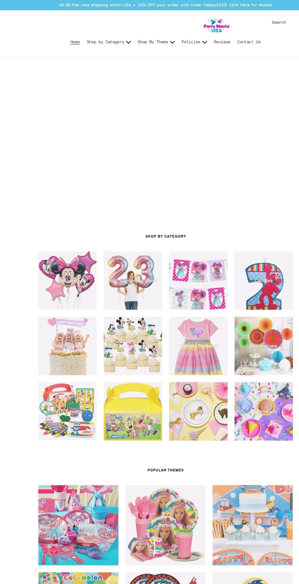 partymaniausa.com shopify website screenshot