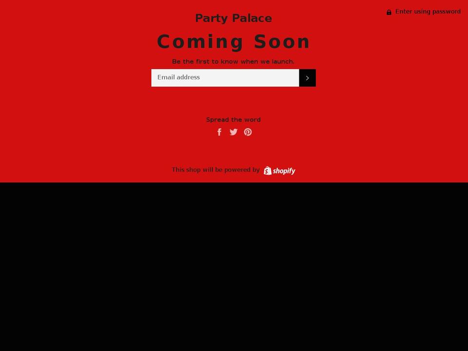 partypalaces.com — Shopify storefront screenshot