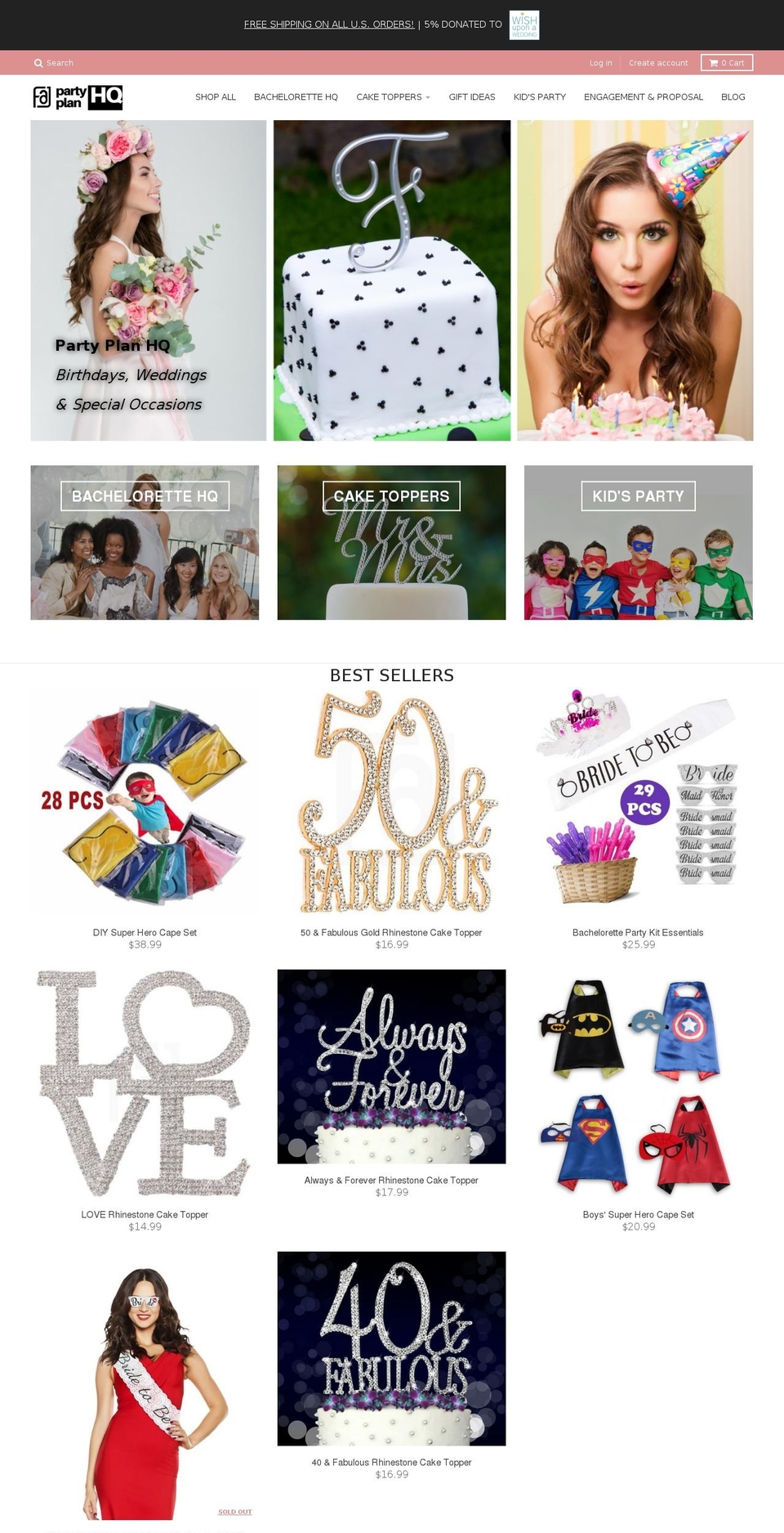 partyplanhq.com — Shopify storefront screenshot