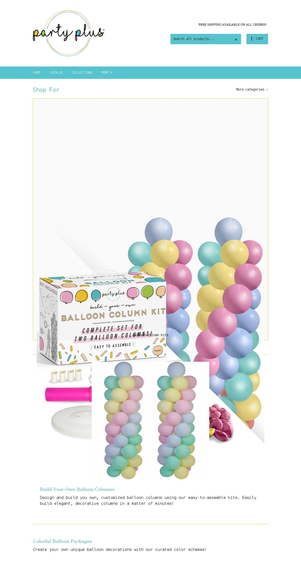 partyplus.shop shopify website screenshot