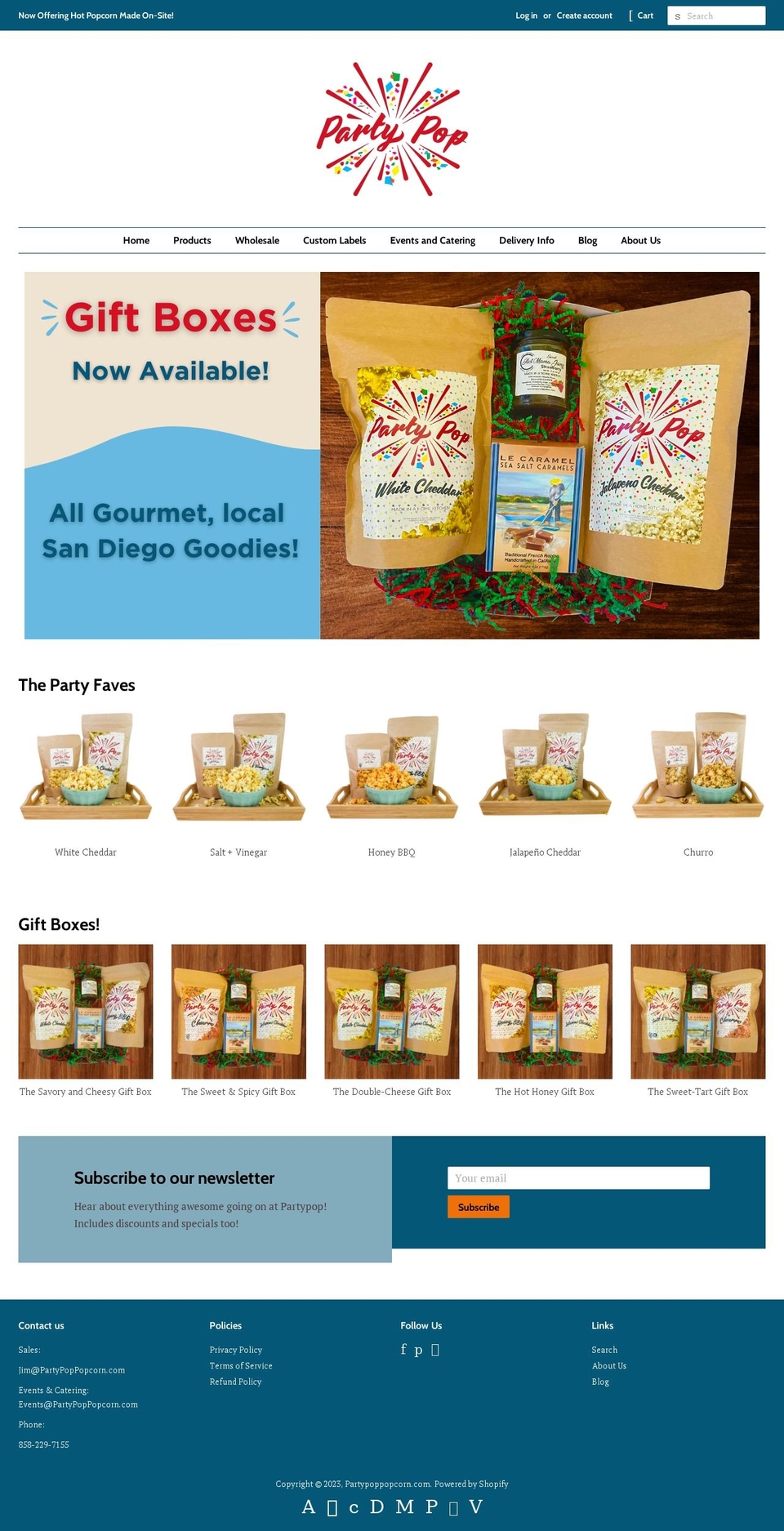 partypopusa.com — Shopify storefront screenshot