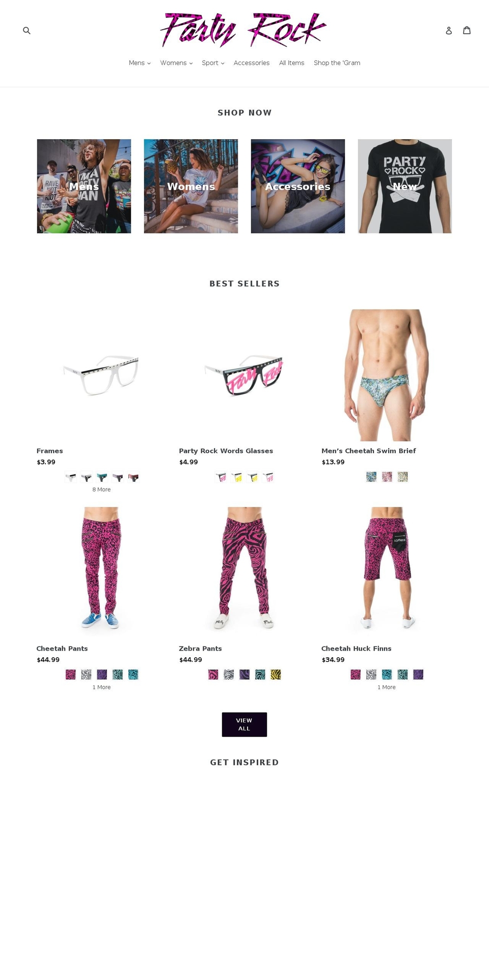 partyrocklife.com — Shopify storefront screenshot