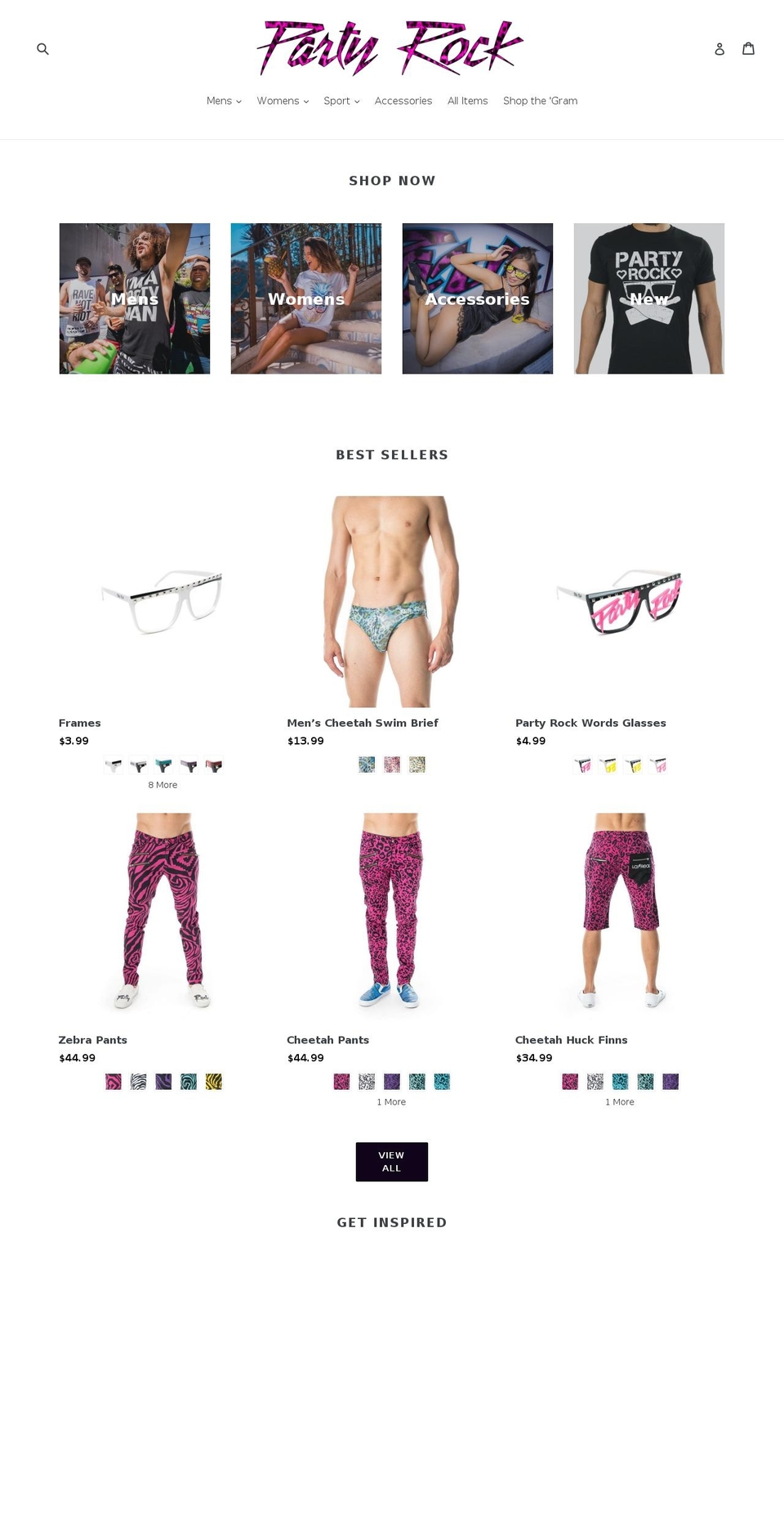 partyrockstore.com — Shopify storefront screenshot