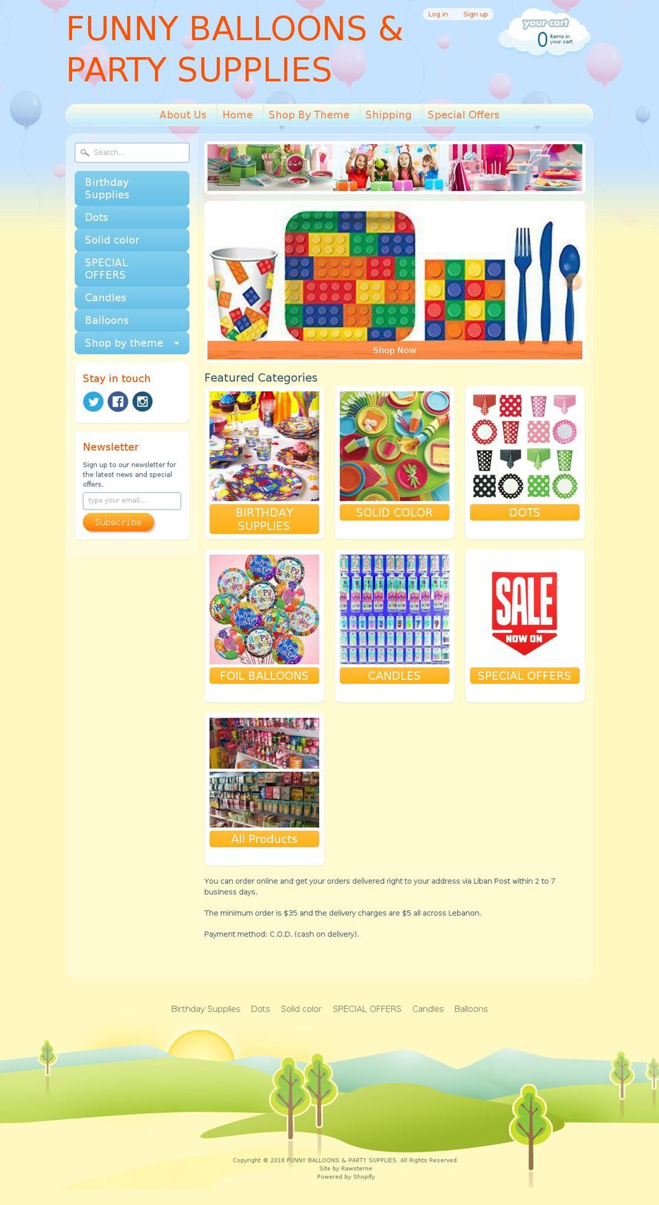 partyshop-lb.com — Shopify storefront screenshot