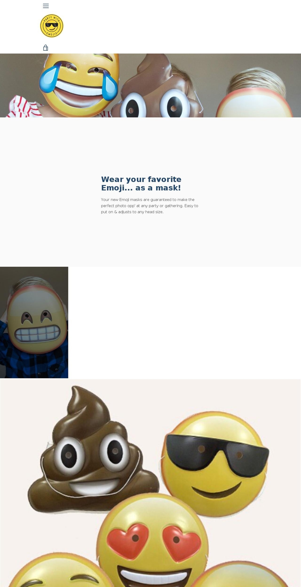 partywithemojis.com — Shopify storefront screenshot