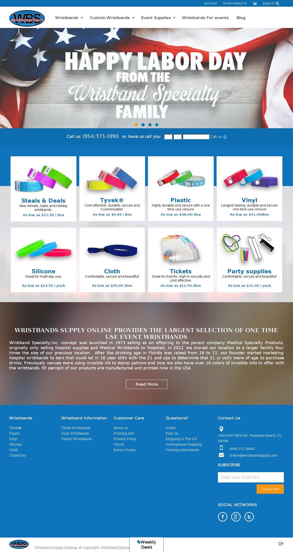 NEW BLOG AREA 6\/26\/18 Shopify theme site example partywristbands.net