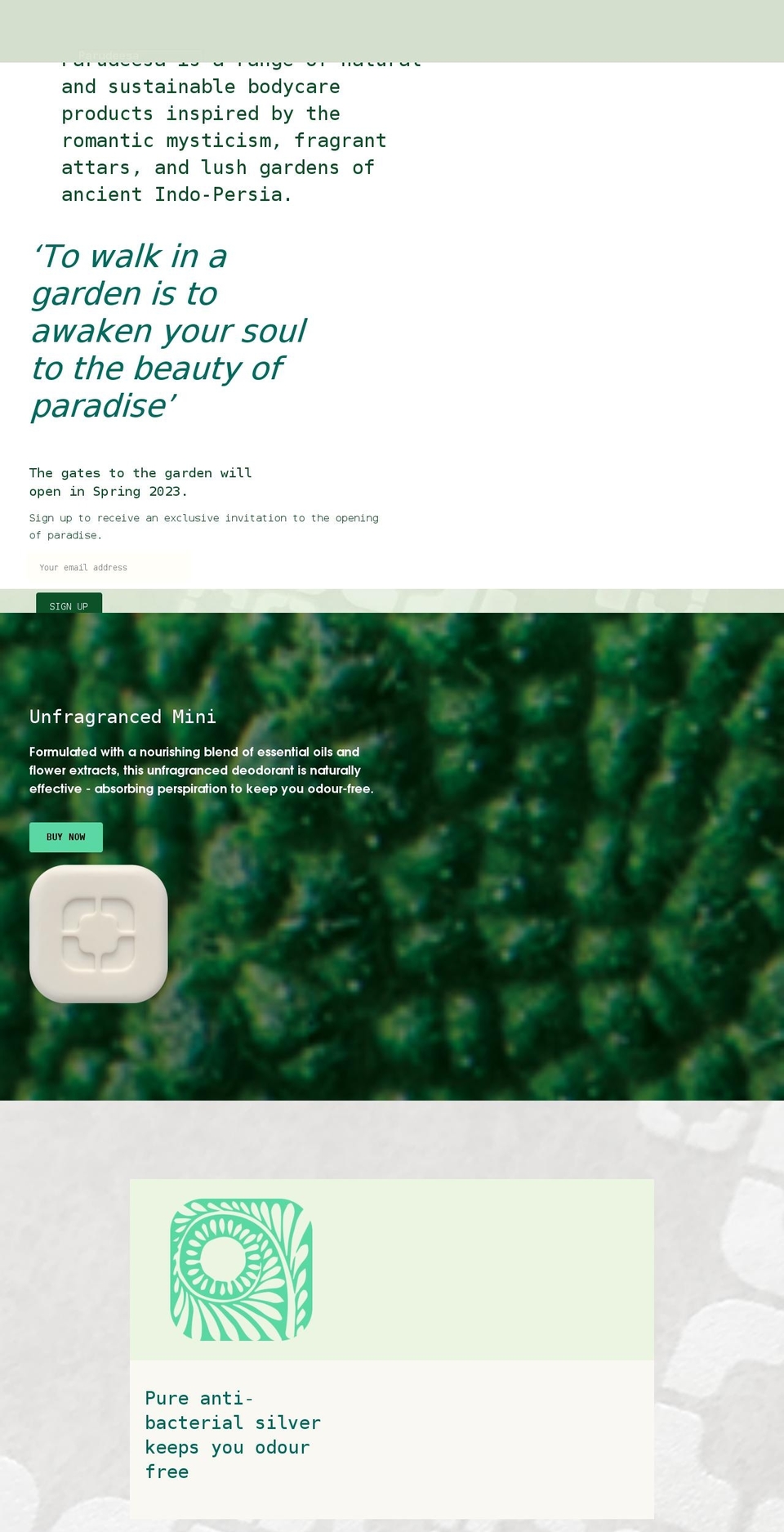 parudeesa.com shopify website screenshot