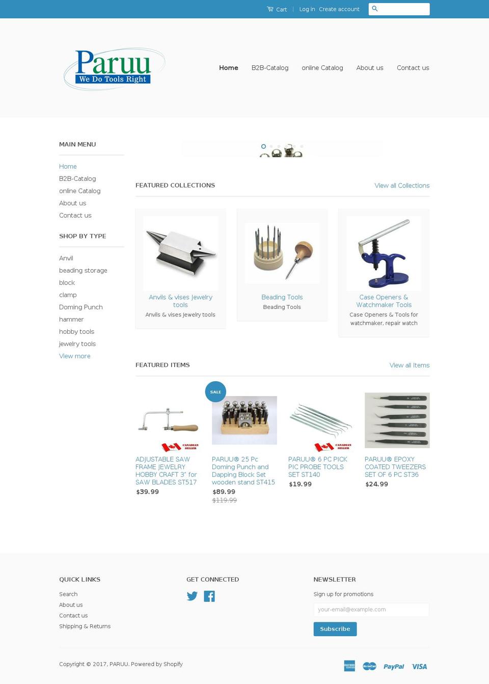 paruu.ca shopify website screenshot