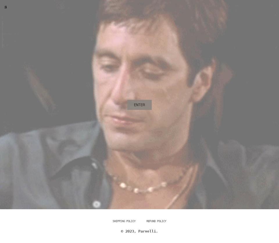 parvelli.com shopify website screenshot