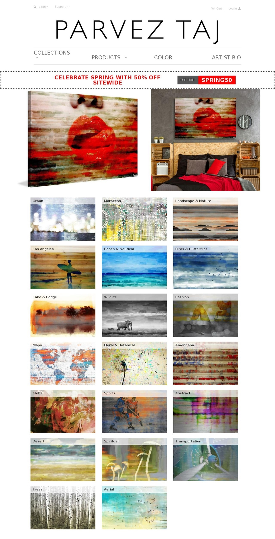parvezmichel.com shopify website screenshot