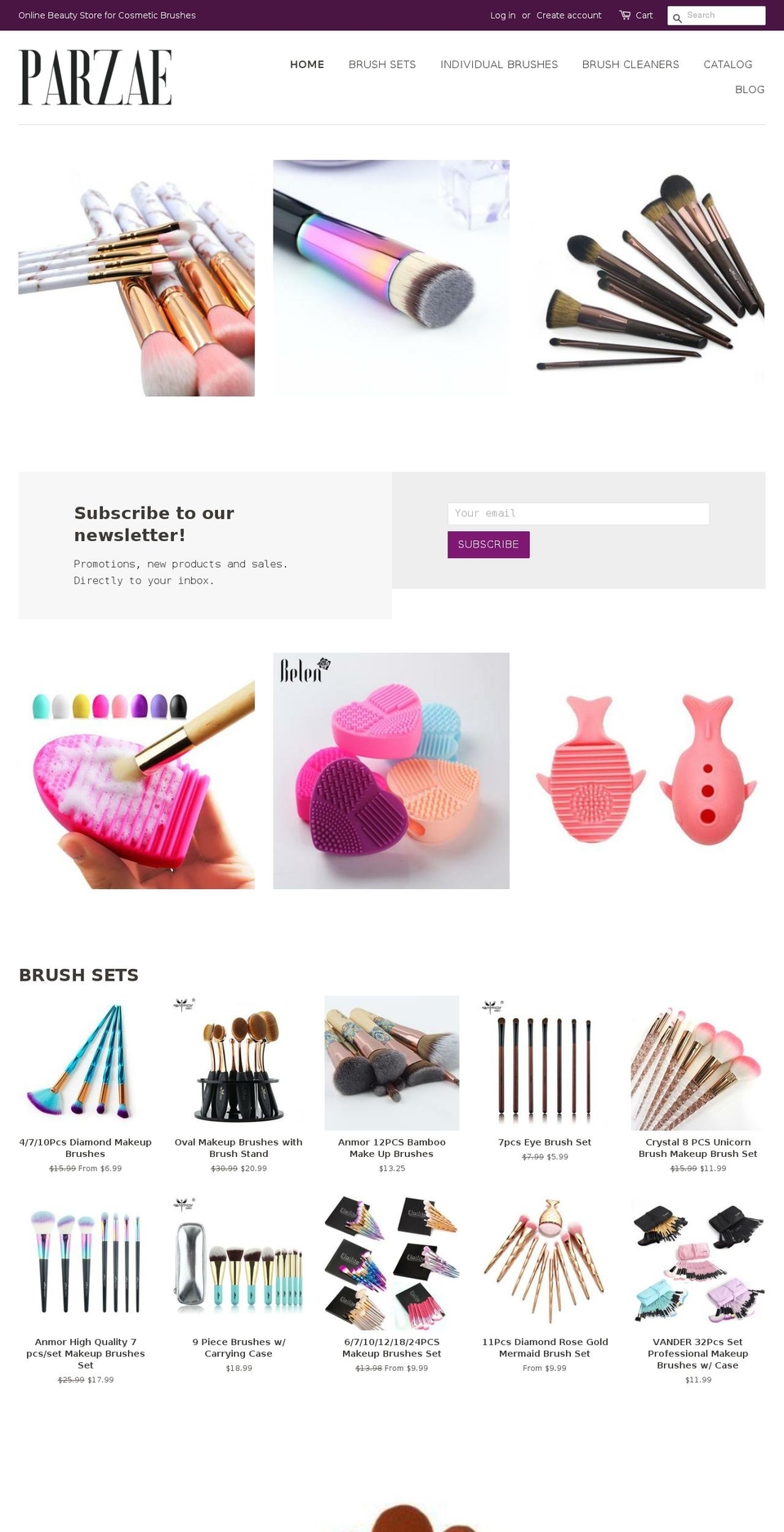 parzae.com — Shopify storefront screenshot