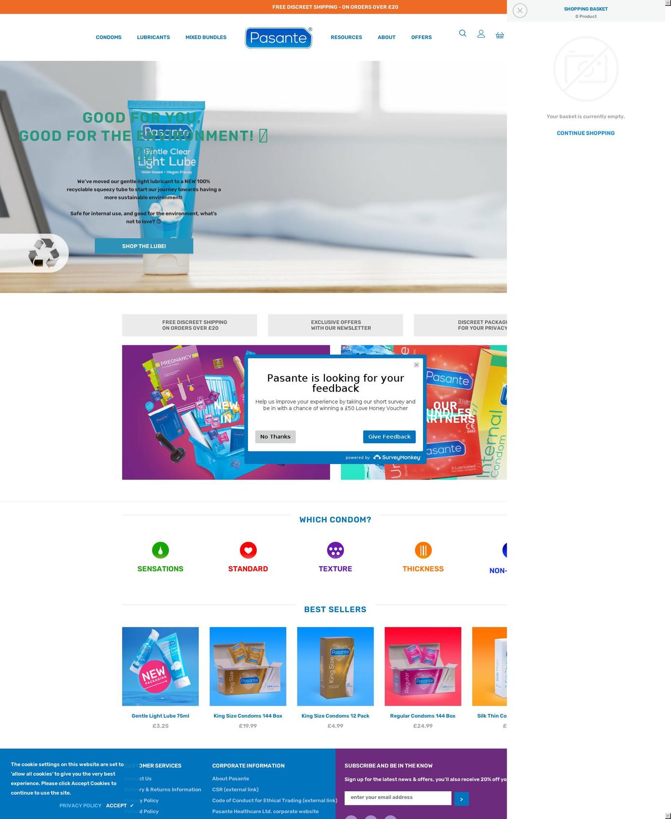 pasante.uk shopify website screenshot