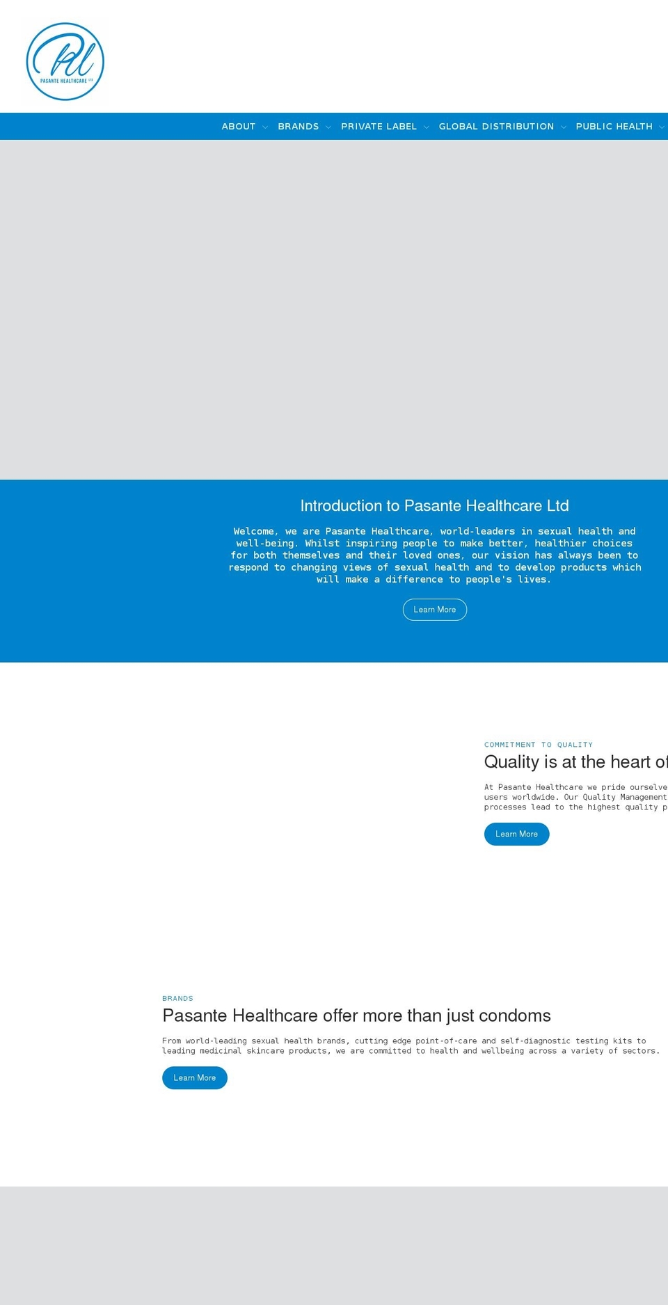 pasantehealthcare.com shopify website screenshot