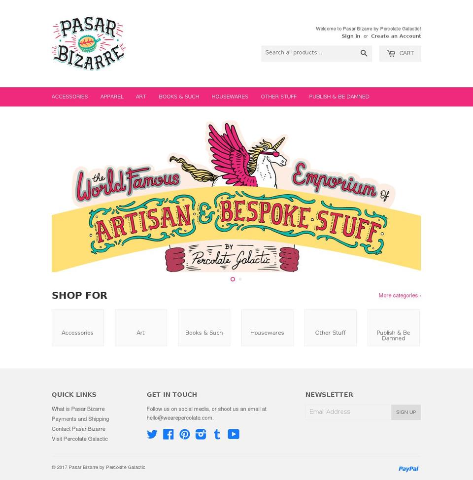 pasarbizarre.com shopify website screenshot