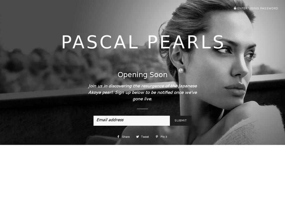 pascalpearls.info shopify website screenshot