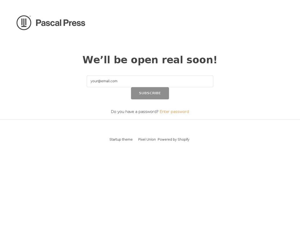 pascalpress.com shopify website screenshot