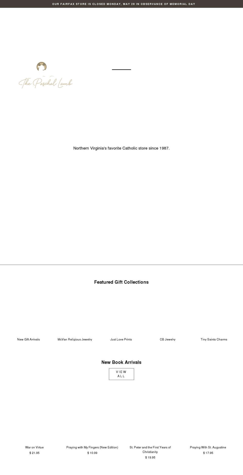 paschallamb.com shopify website screenshot