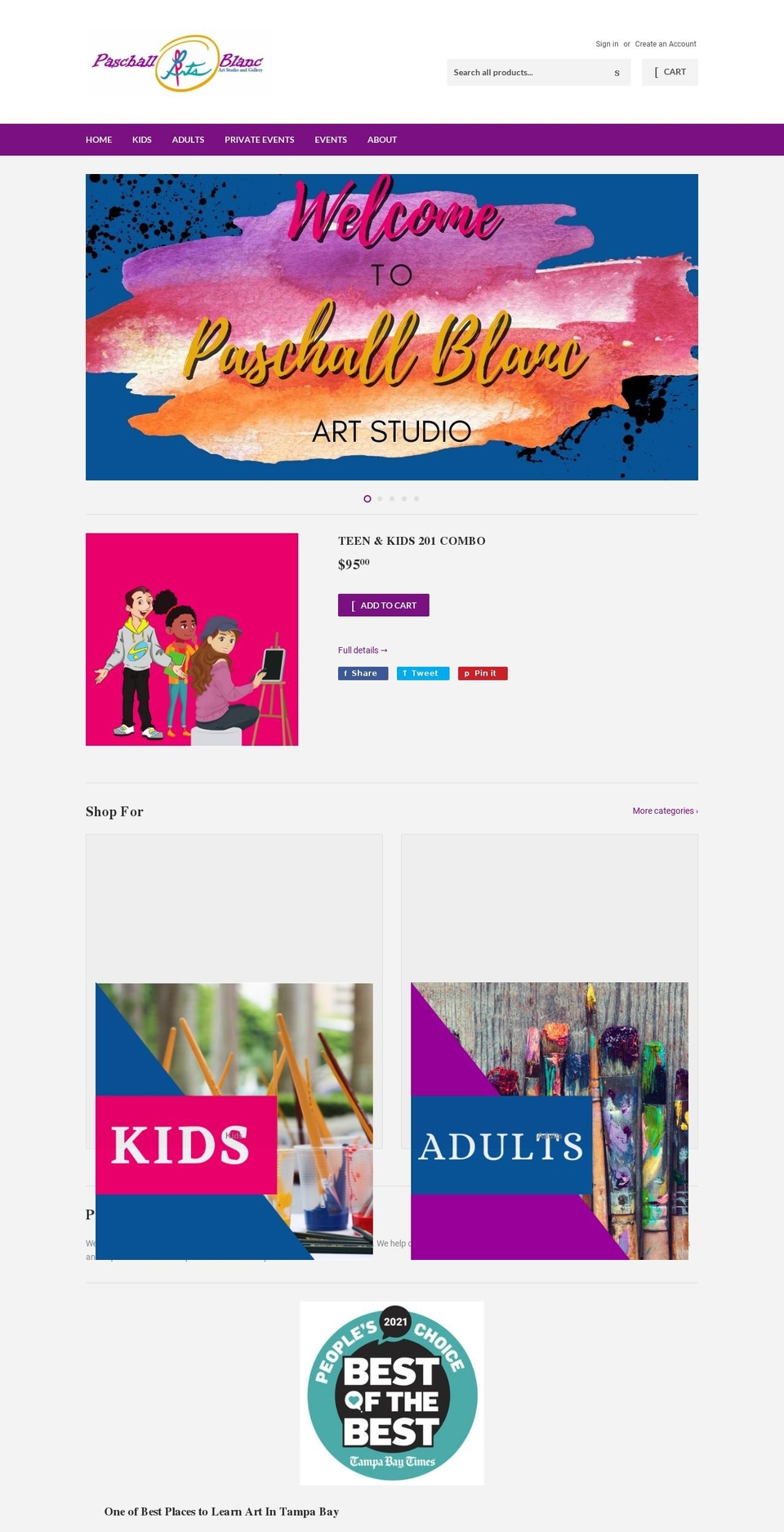 paschallblanc.com shopify website screenshot