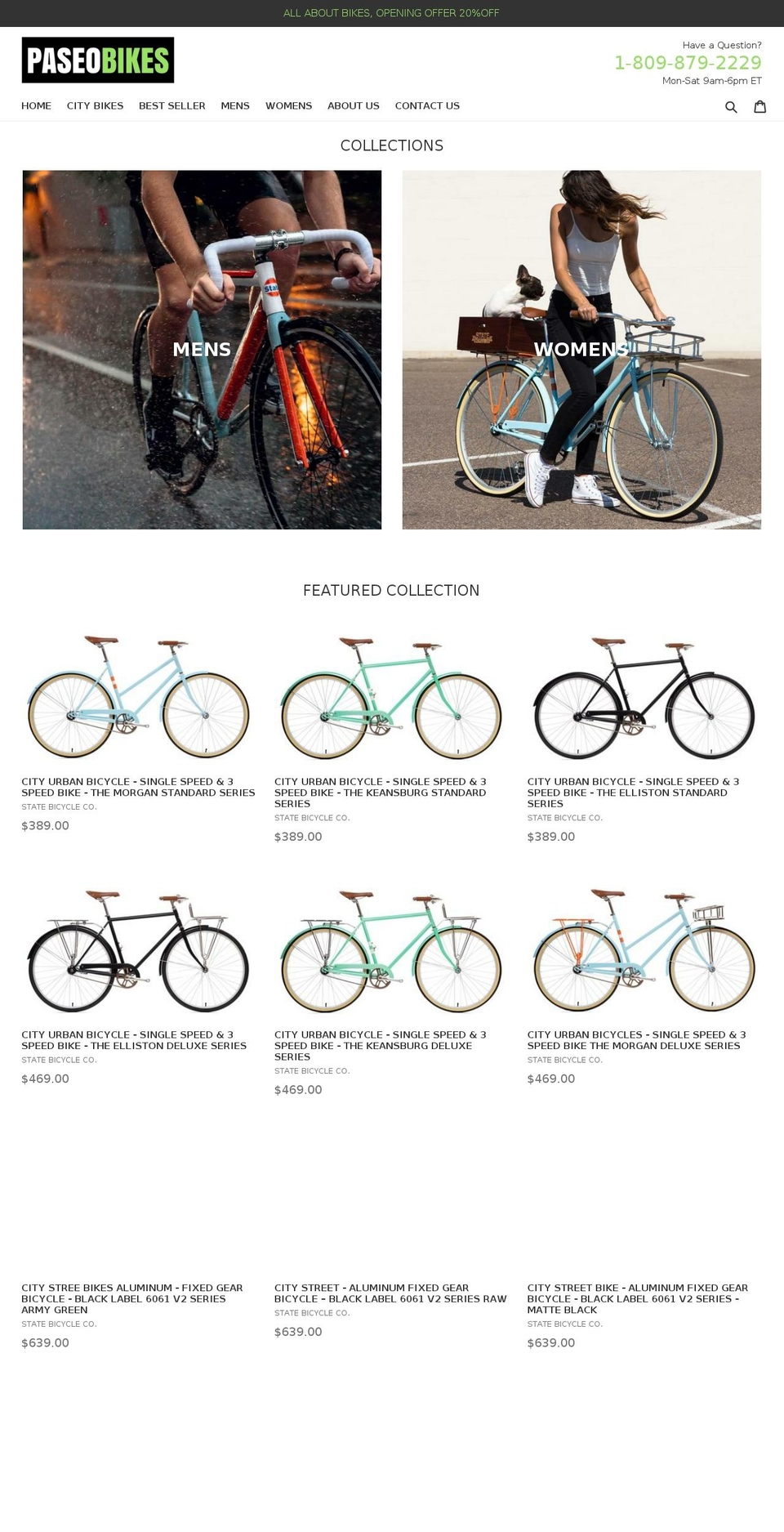 dsl-theme-6-1 Shopify theme site example paseobikes.com