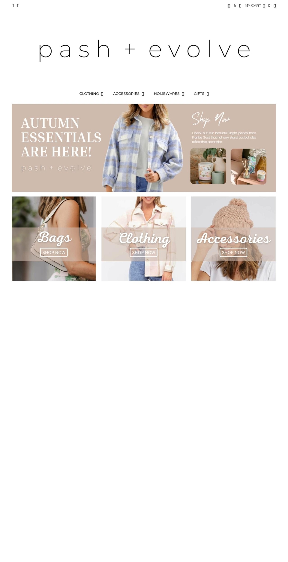 pashandevolve.com.au shopify website screenshot
