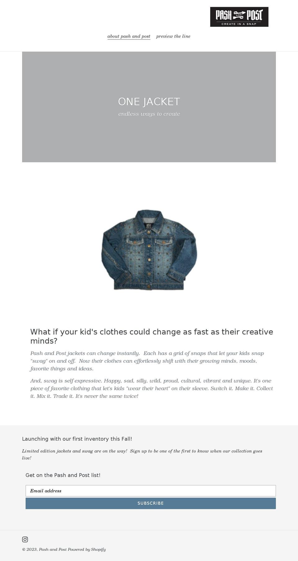 pashandpost.com shopify website screenshot