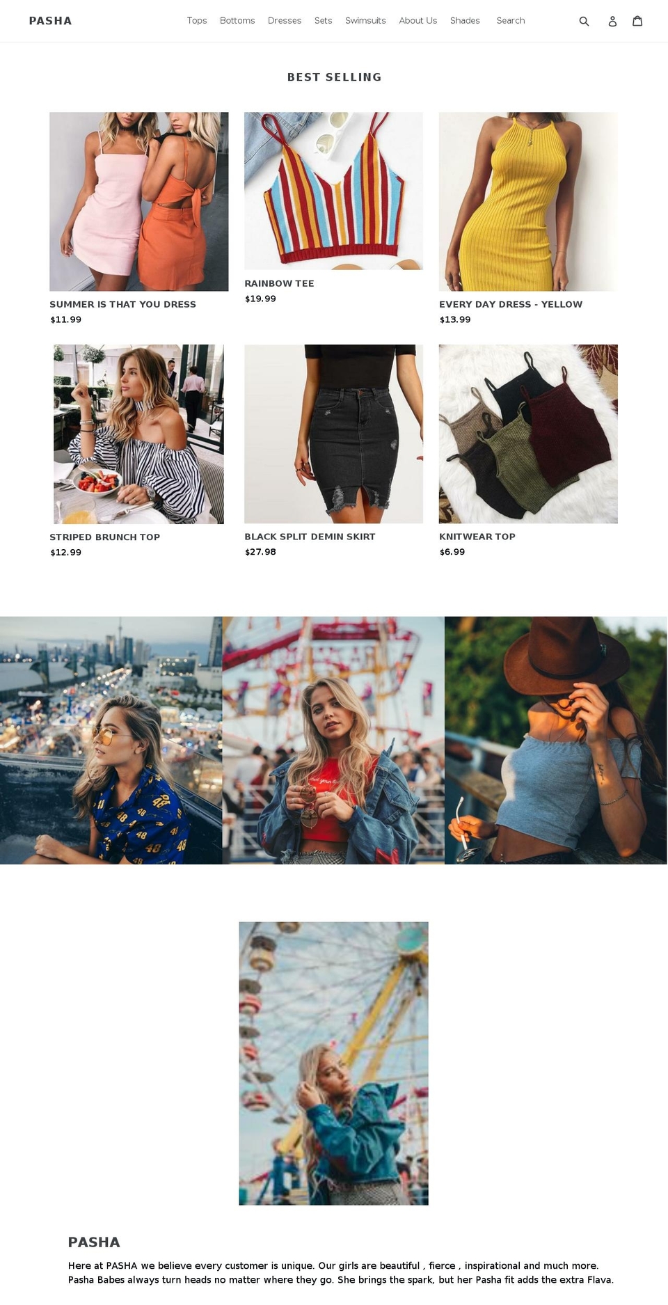 pashawear.com — Shopify storefront screenshot