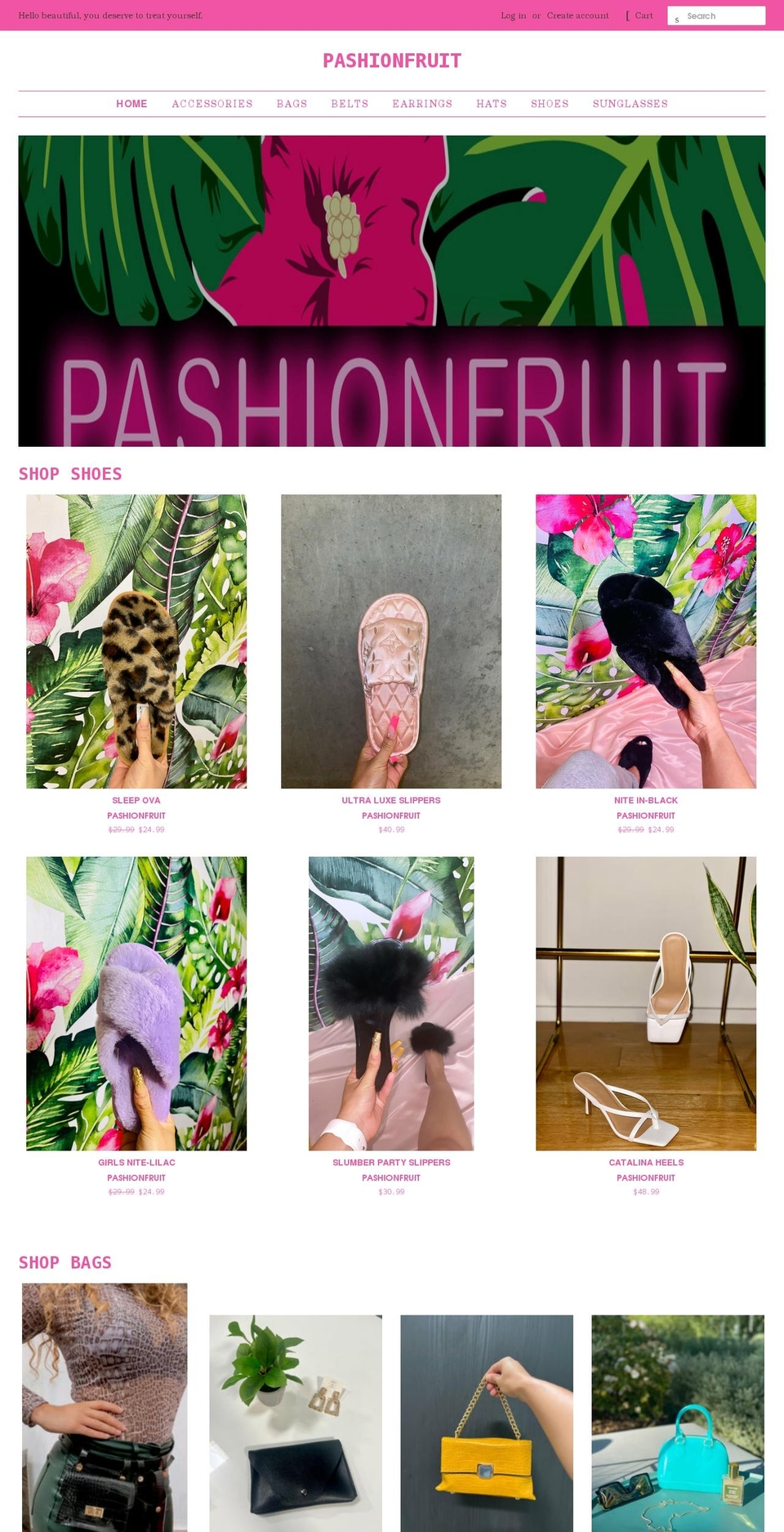 pashionfruit.com shopify website screenshot