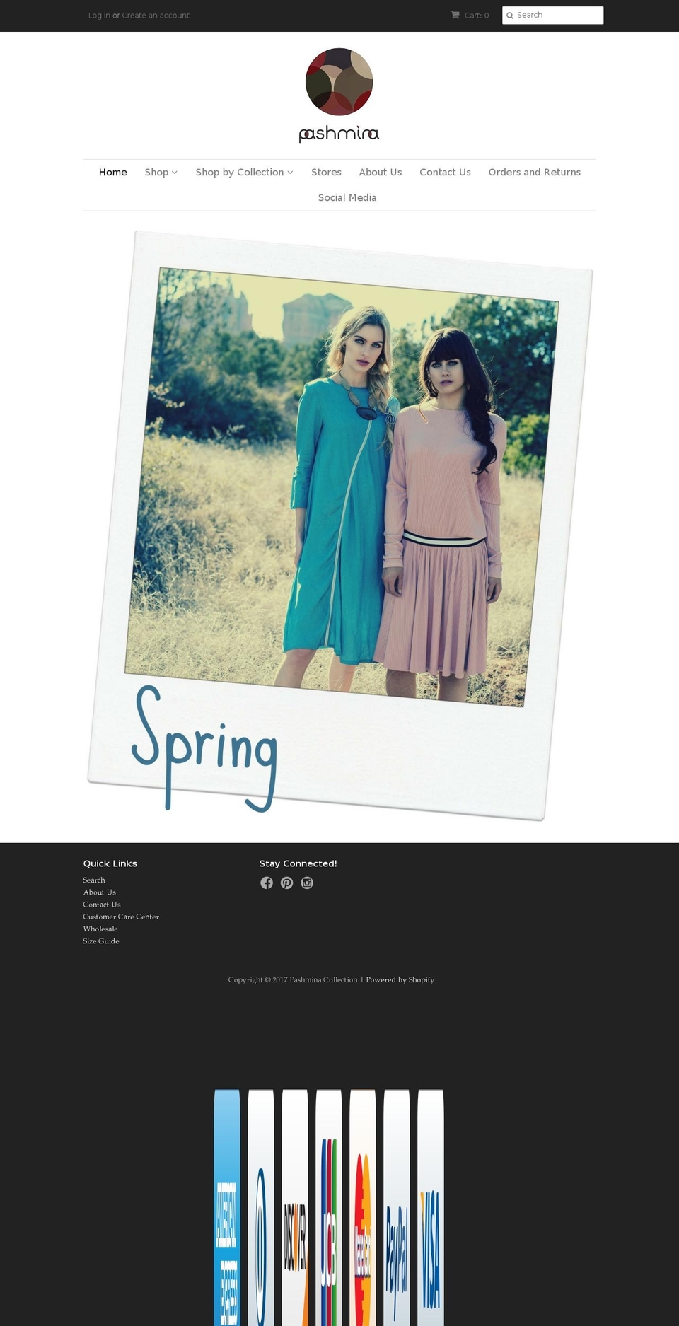 pashmina-collection.com shopify website screenshot