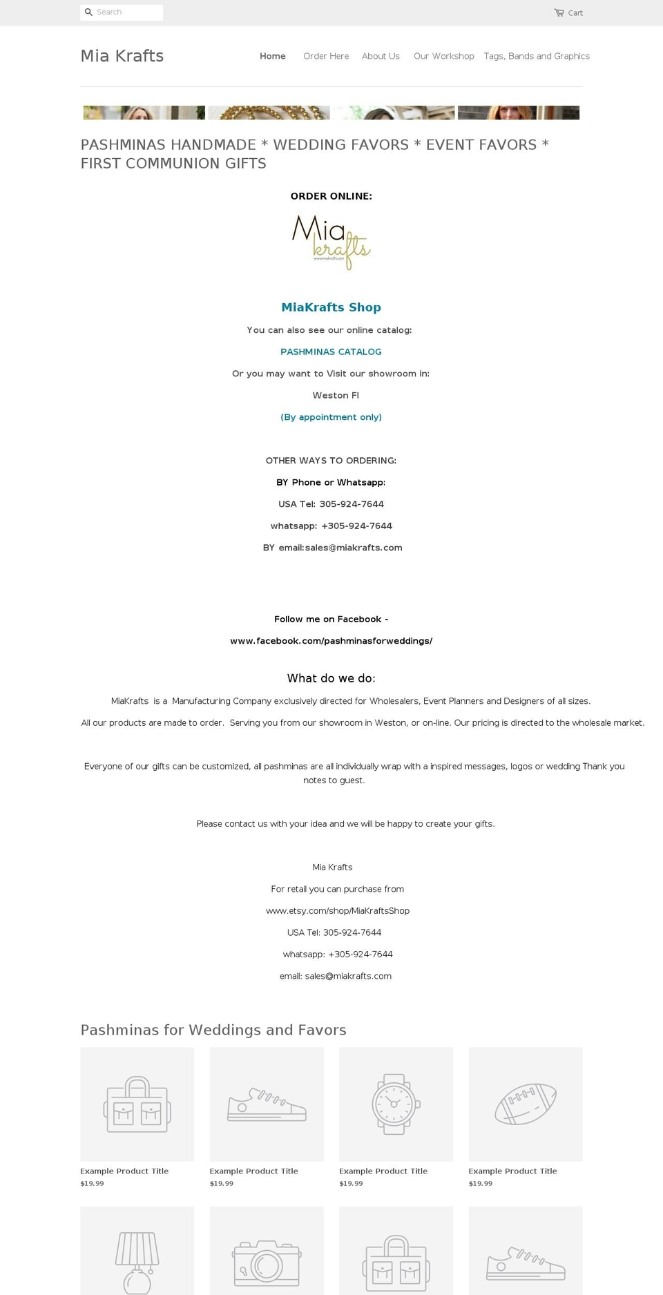 pashminasforweddings.com shopify website screenshot