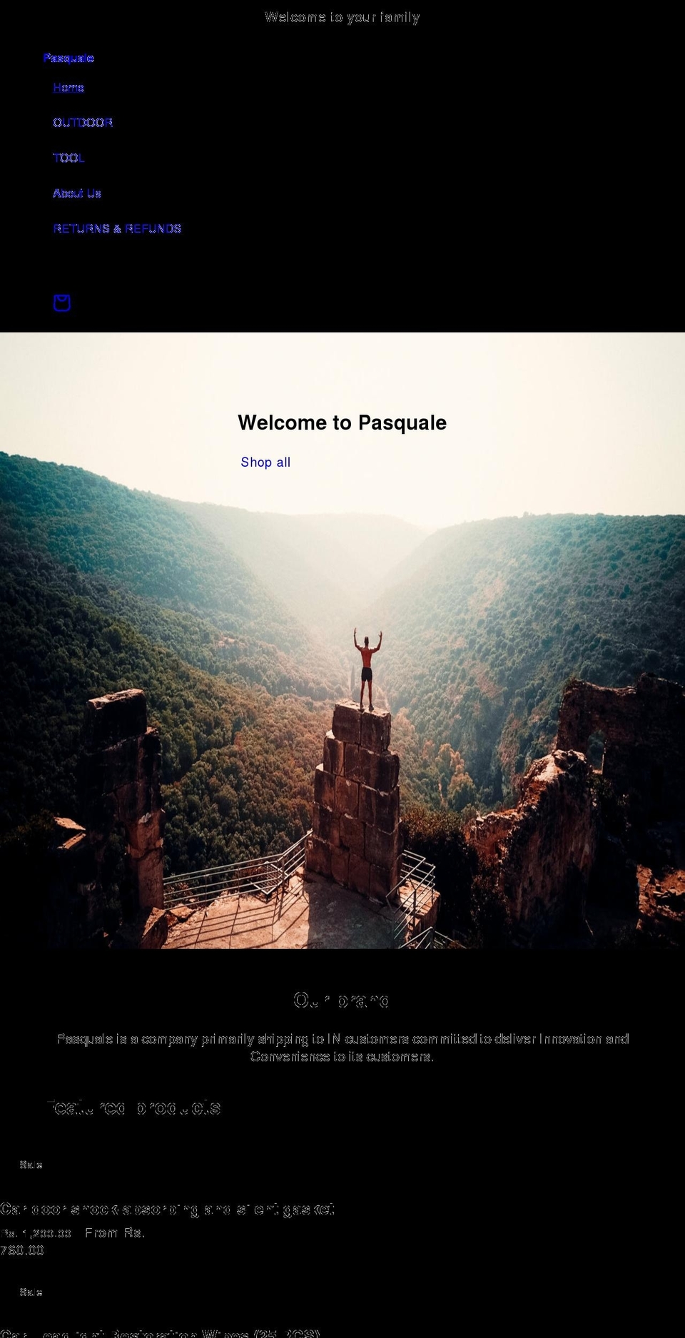 pasquale.store shopify website screenshot