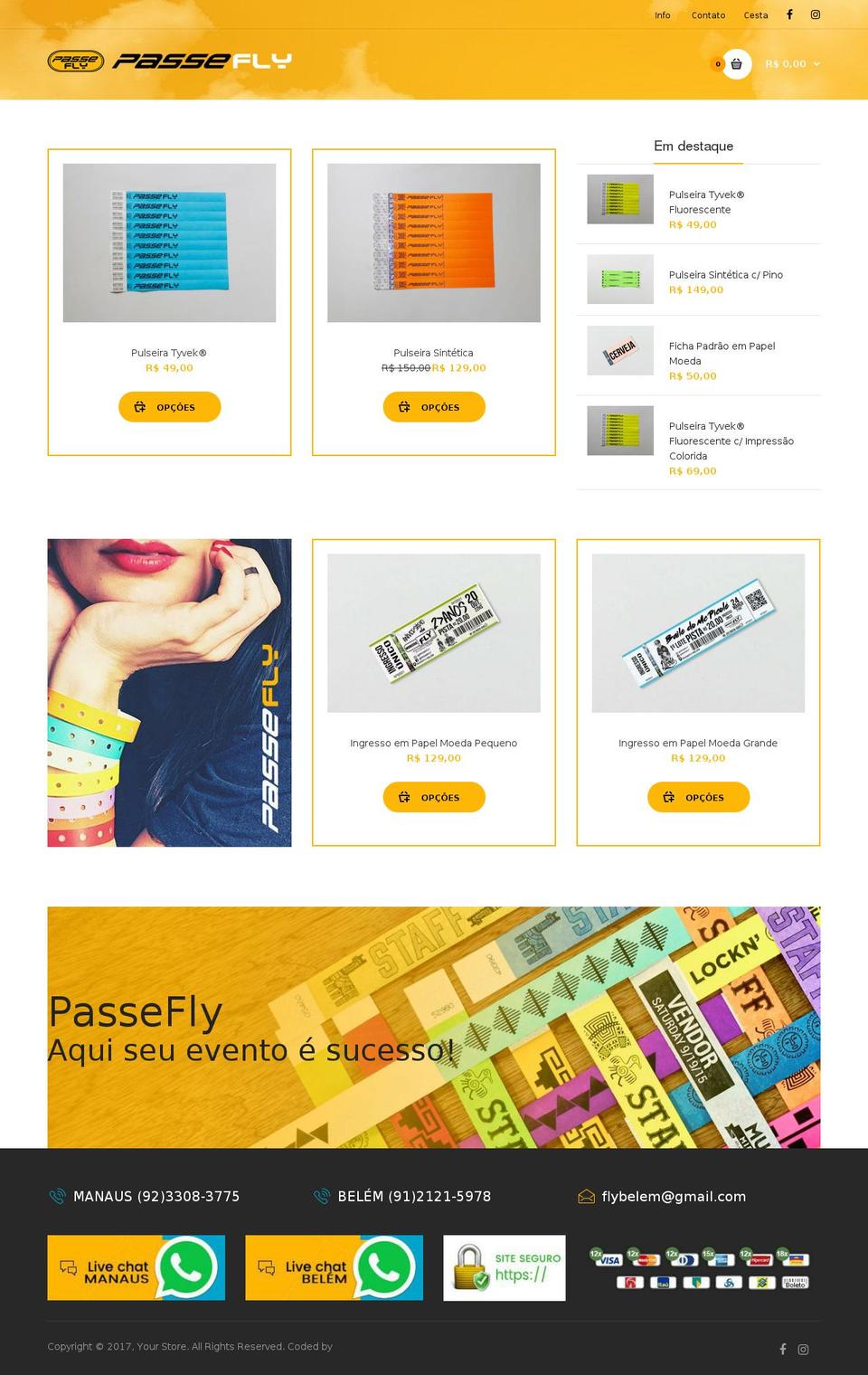 passefly.com — Shopify storefront screenshot