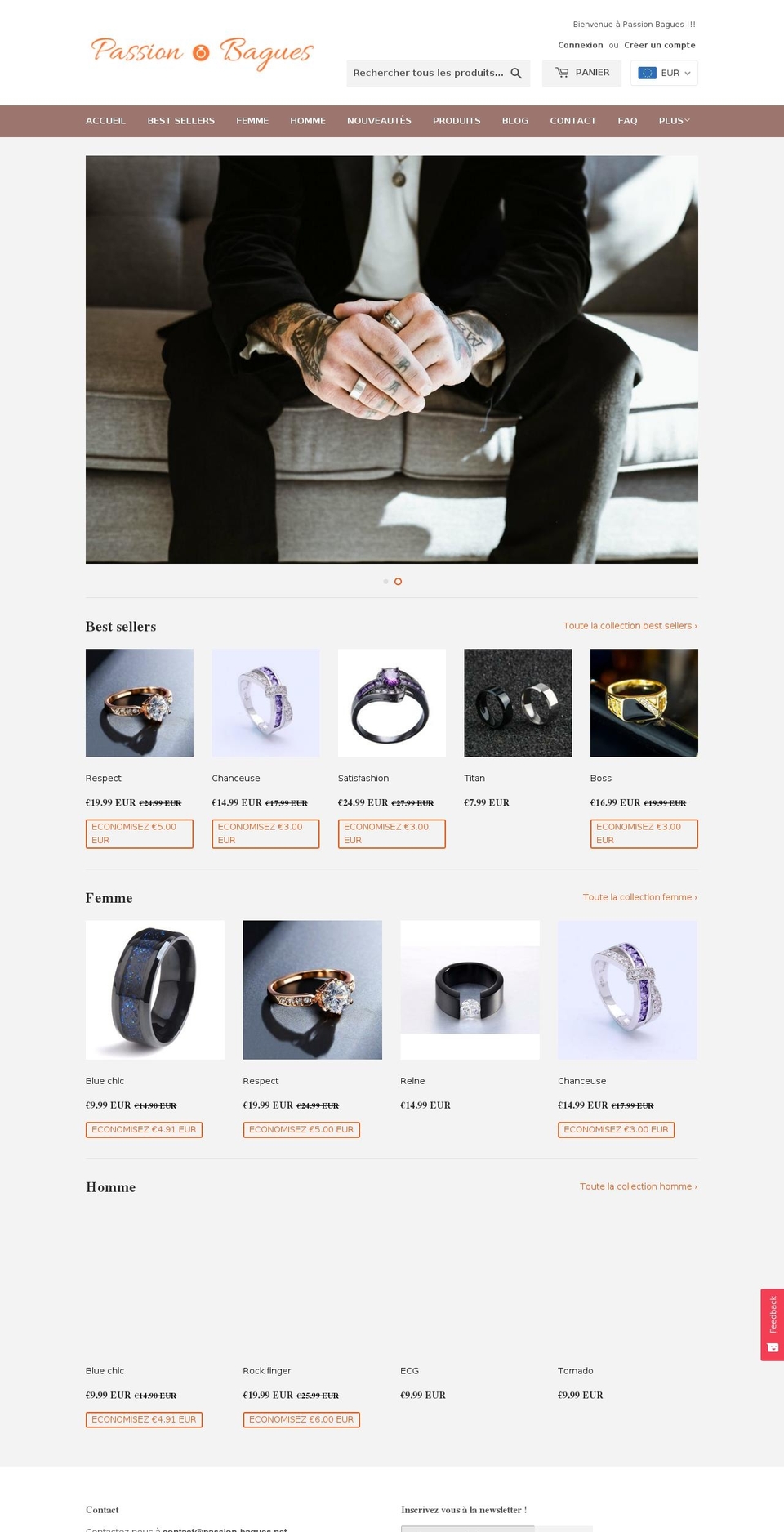 passion-bagues.com — Shopify storefront screenshot