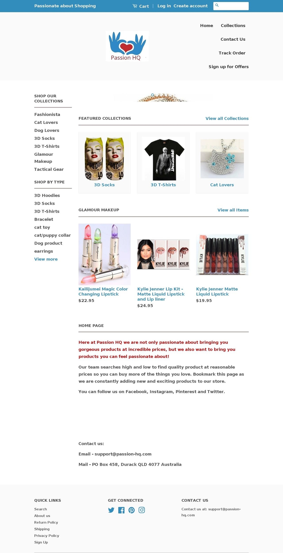 passion-hq.com shopify website screenshot
