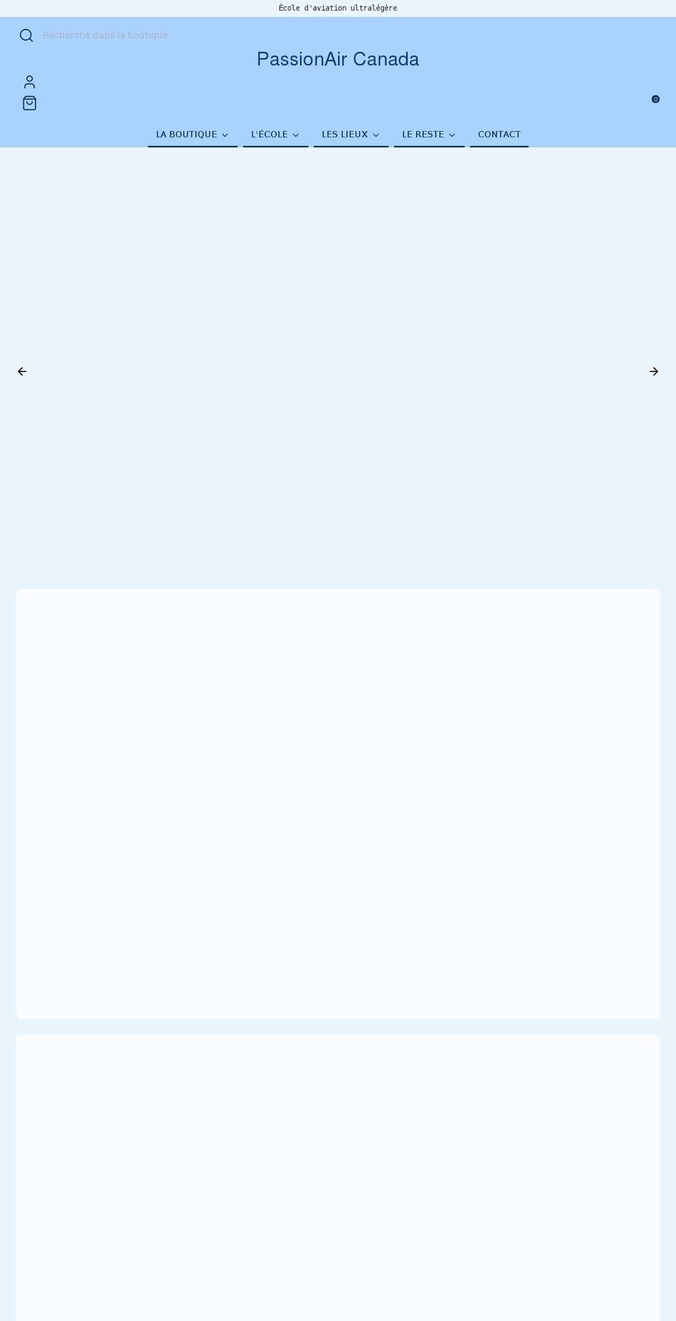 passionair.ca shopify website screenshot