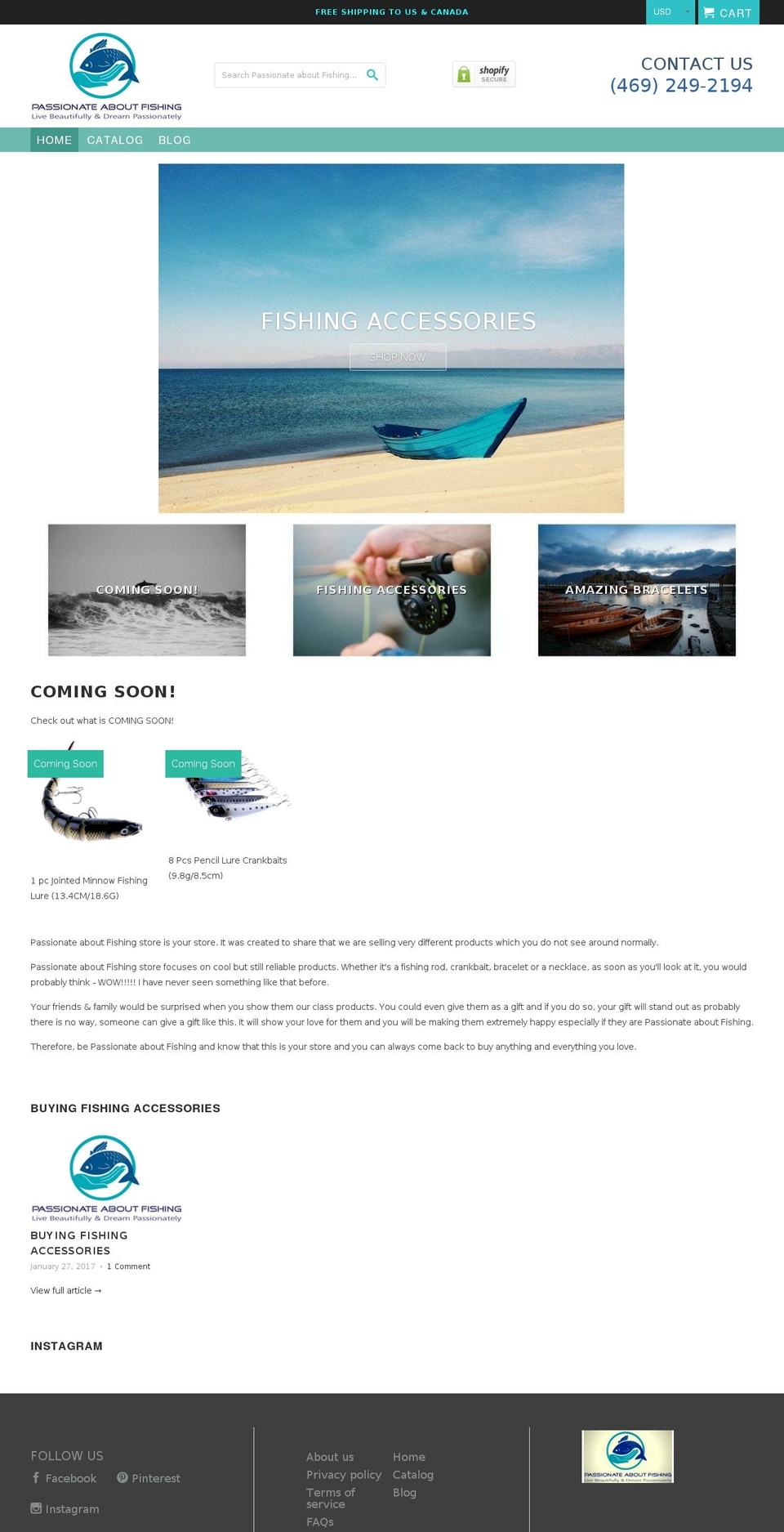 hannibal-v1-0 Shopify theme site example passionateaboutfishingstore.com