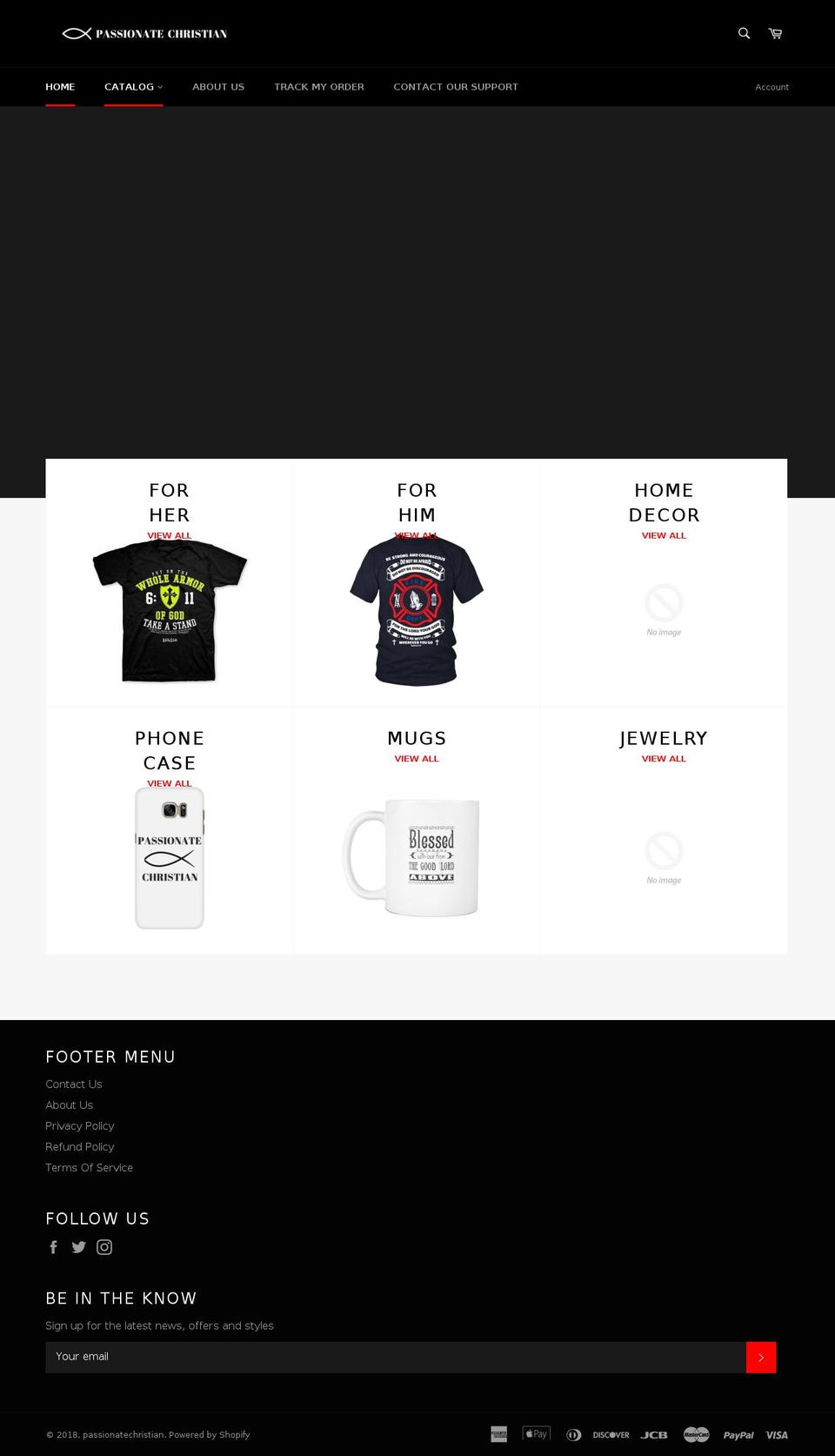 passionatechristian.com — Shopify storefront screenshot