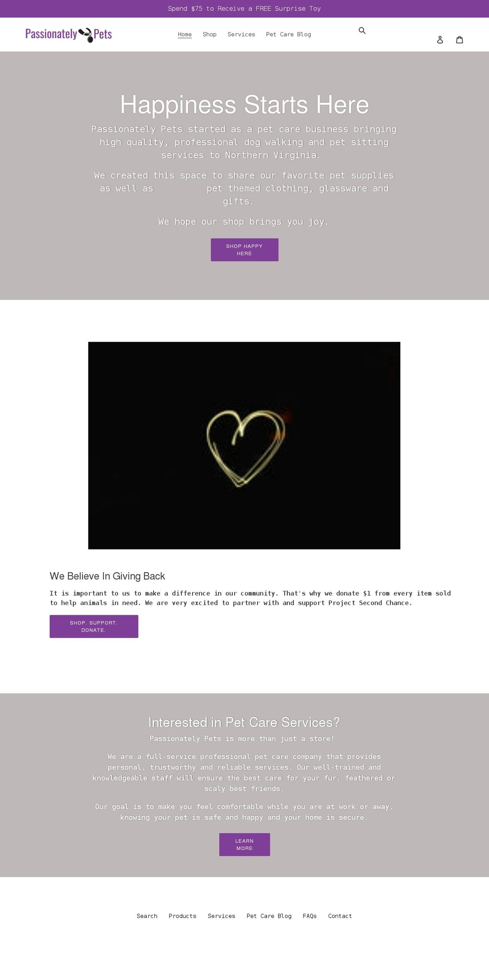 passionately-pets.myshopify.com shopify website screenshot