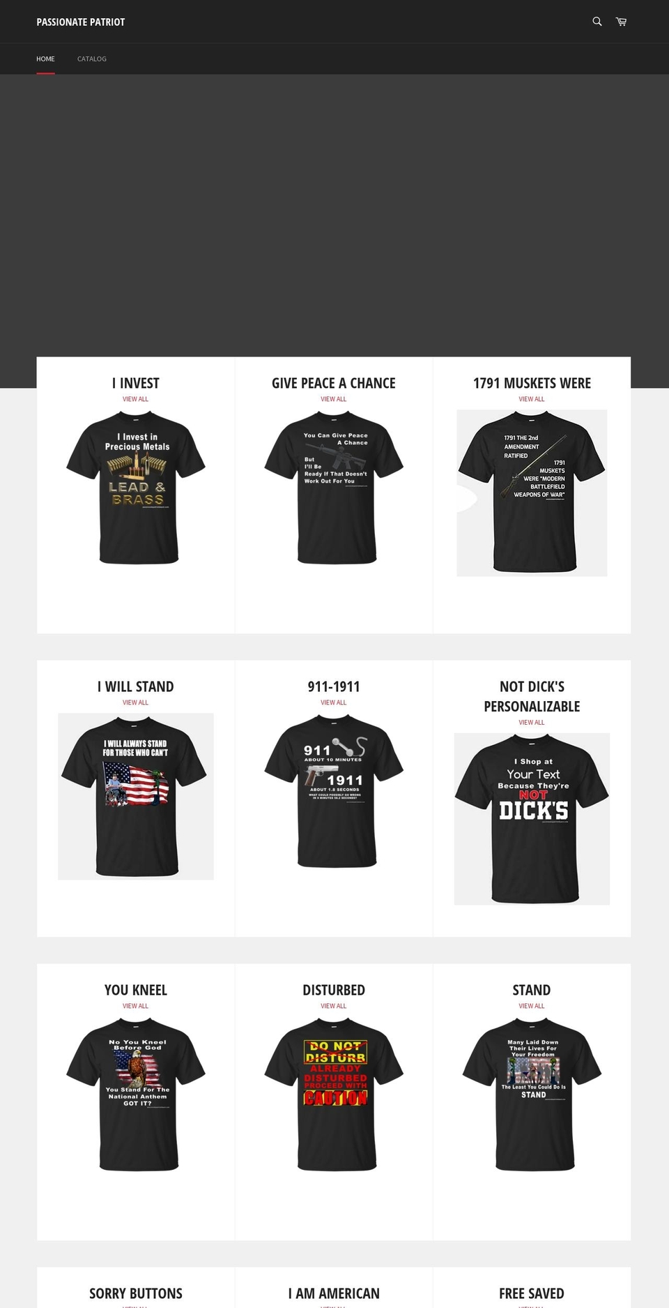 passionatepatriotdepot.com — Shopify storefront screenshot