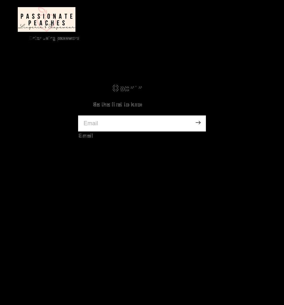 passionatepeaches.com shopify website screenshot