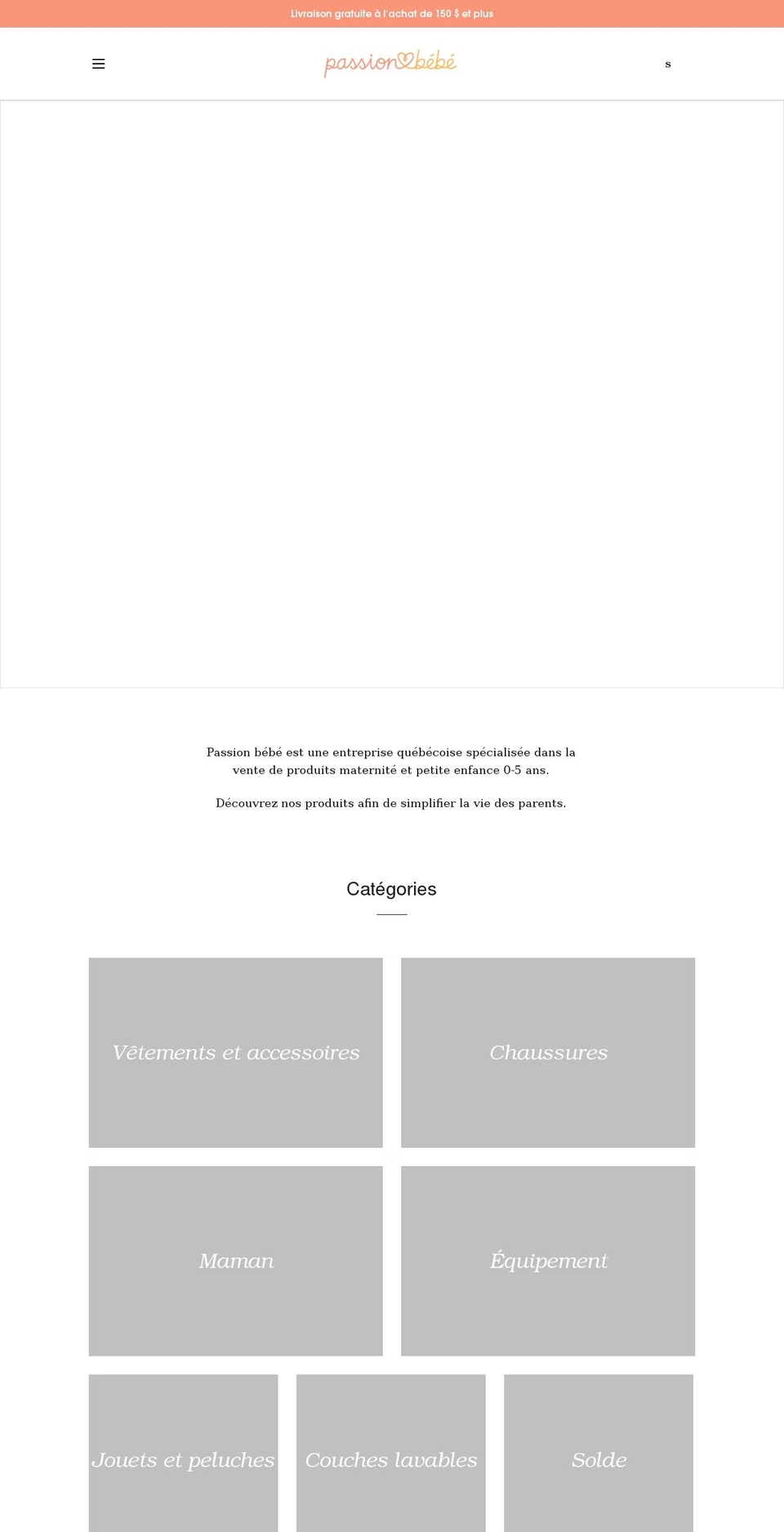 passionbebe.ca shopify website screenshot