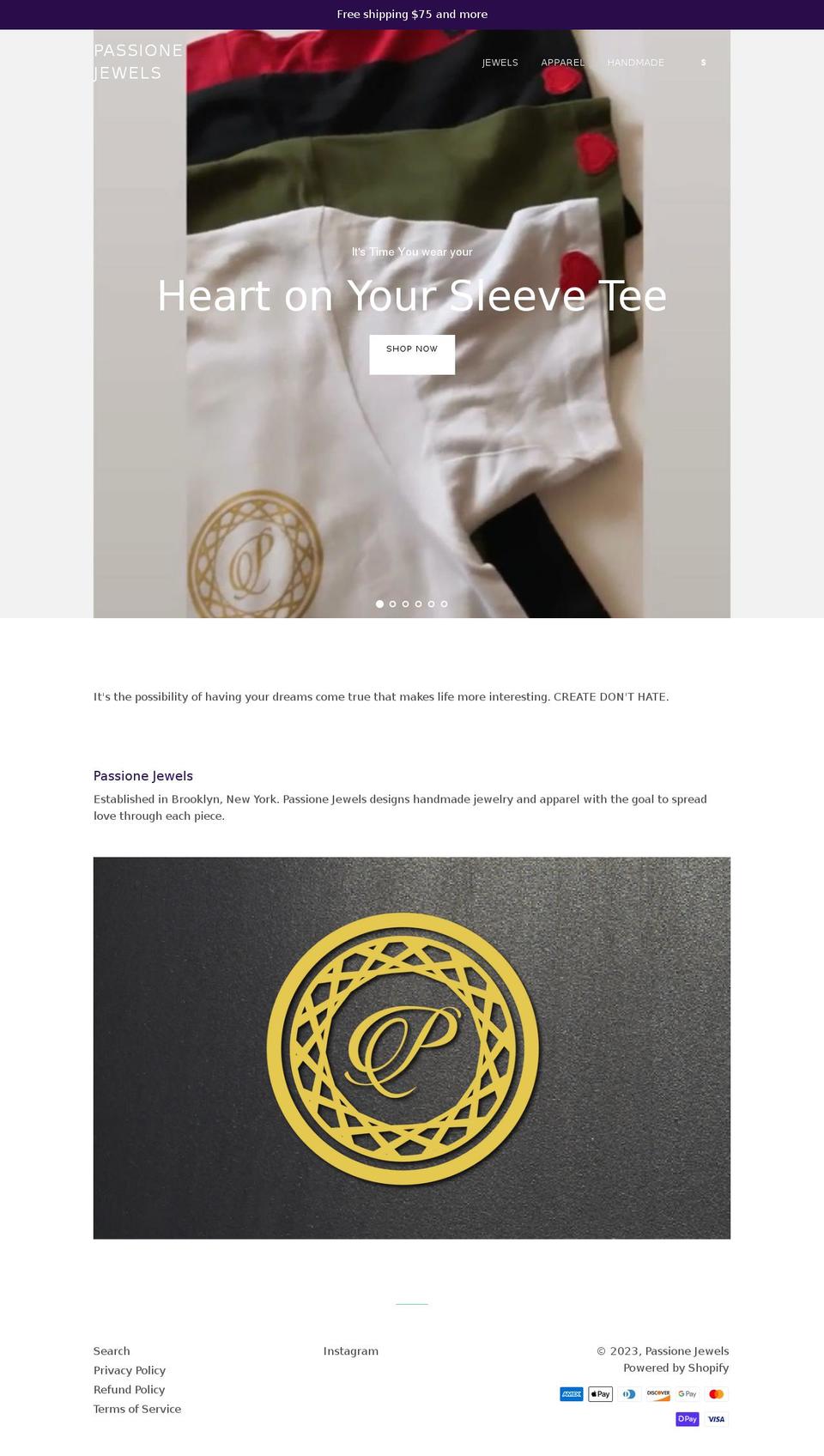 passionejewels.com shopify website screenshot