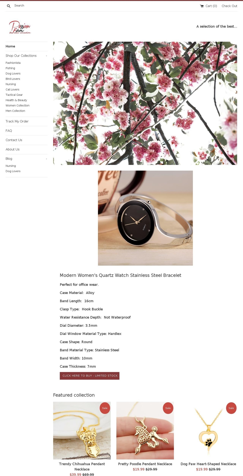 passionfan.com — Shopify storefront screenshot