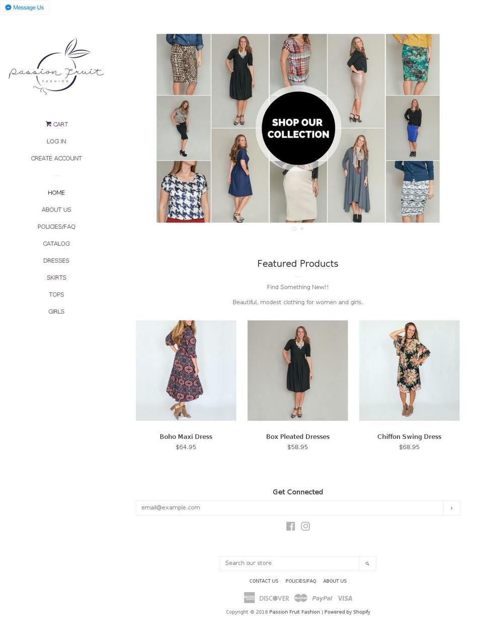 passionfruitfashion.com shopify website screenshot