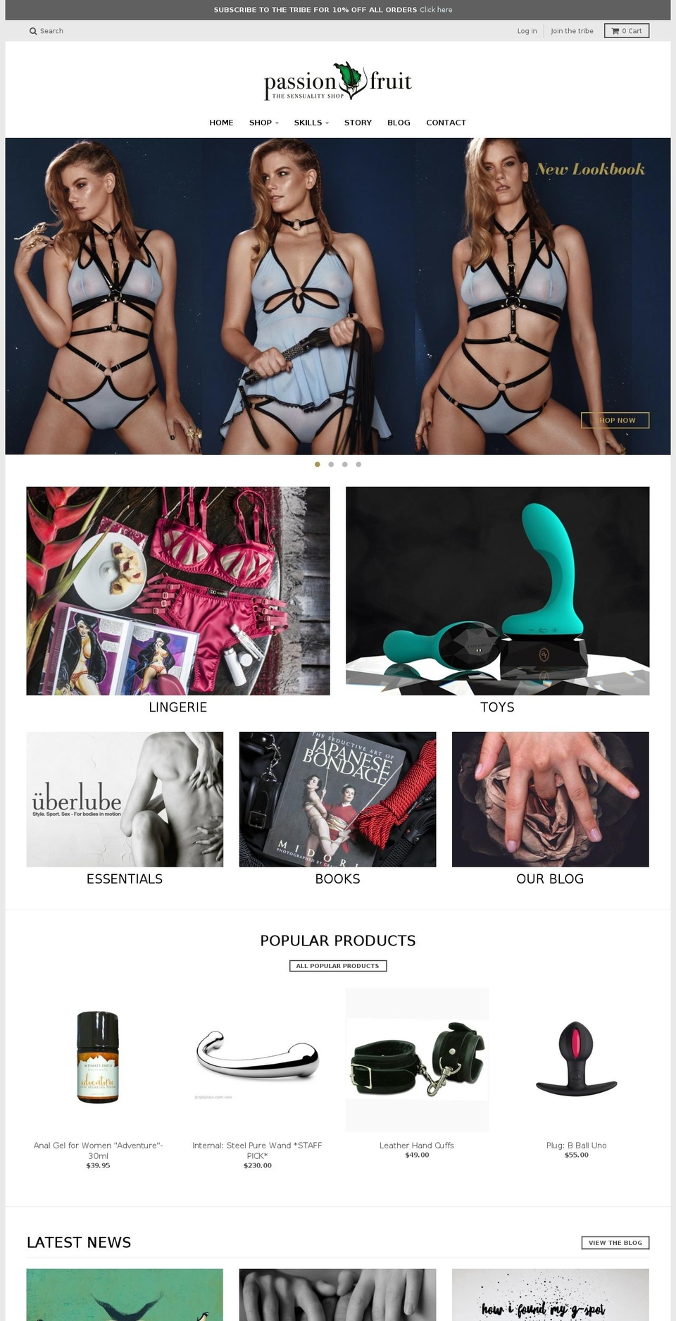 passionfruitshop.com.au shopify website screenshot