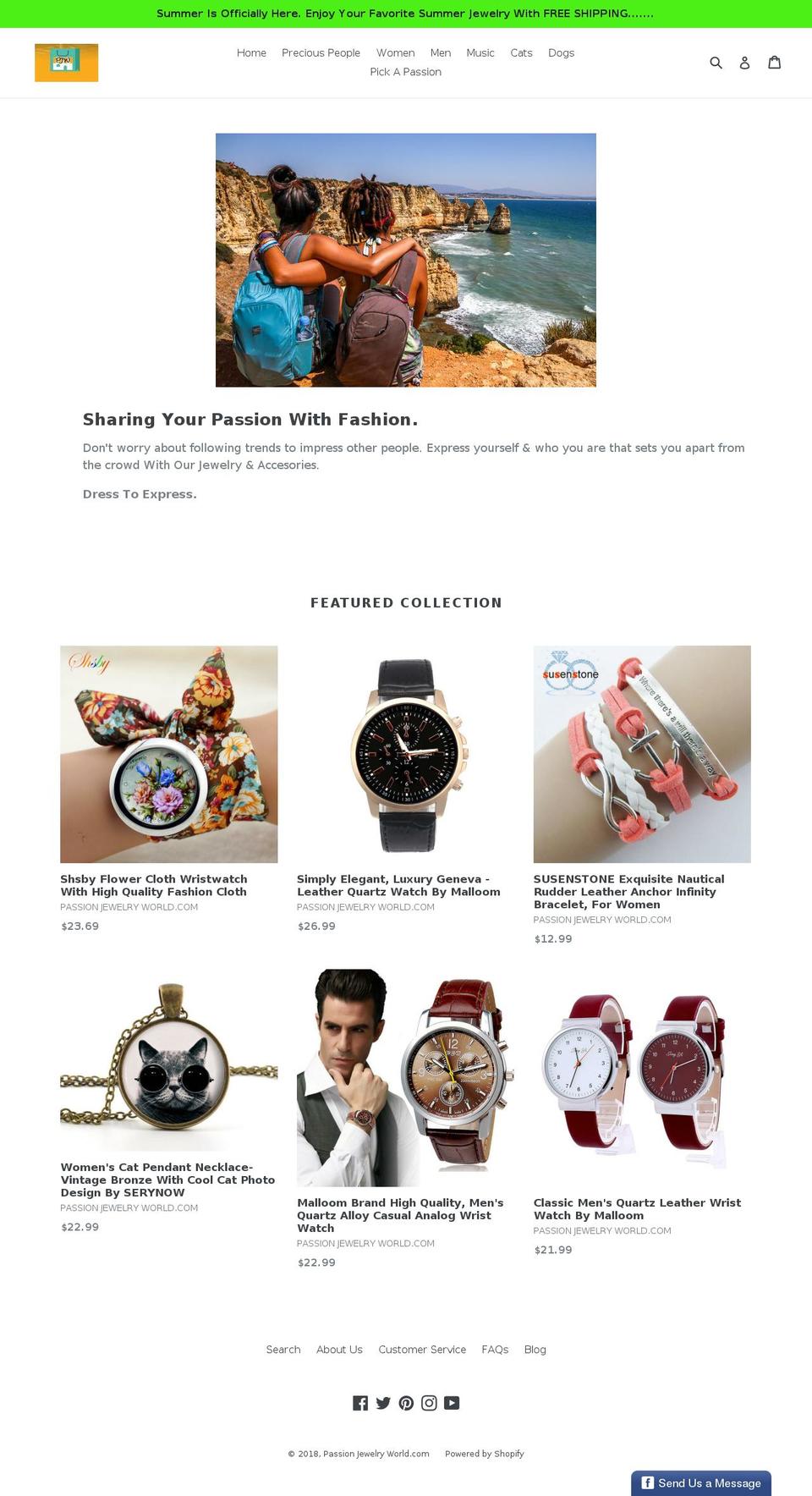 passionjewelryworld.com — Shopify storefront screenshot